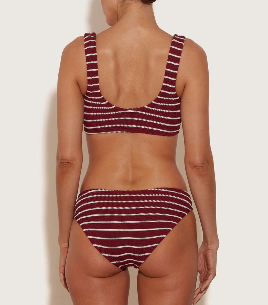 Hot Hunza G Bonnie Bikini - Wine/White