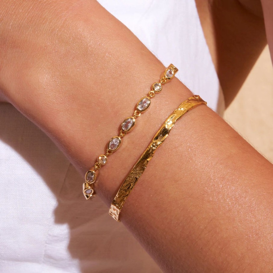 Online Arms of Eve Isadora Gold Bracelet - Stone