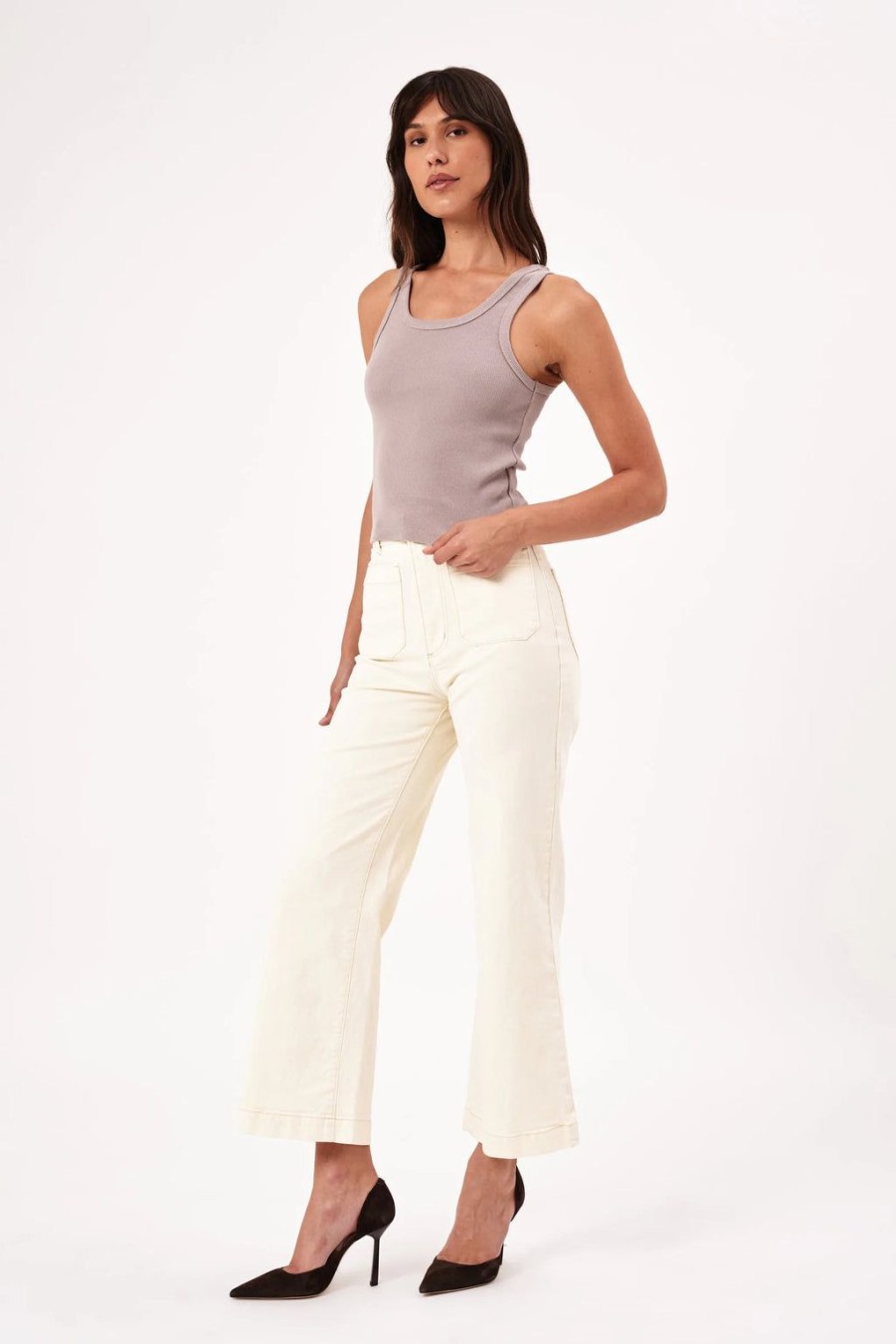 Online Rolla's Jeans Heavy Rib Toni Tank - Light Taupe