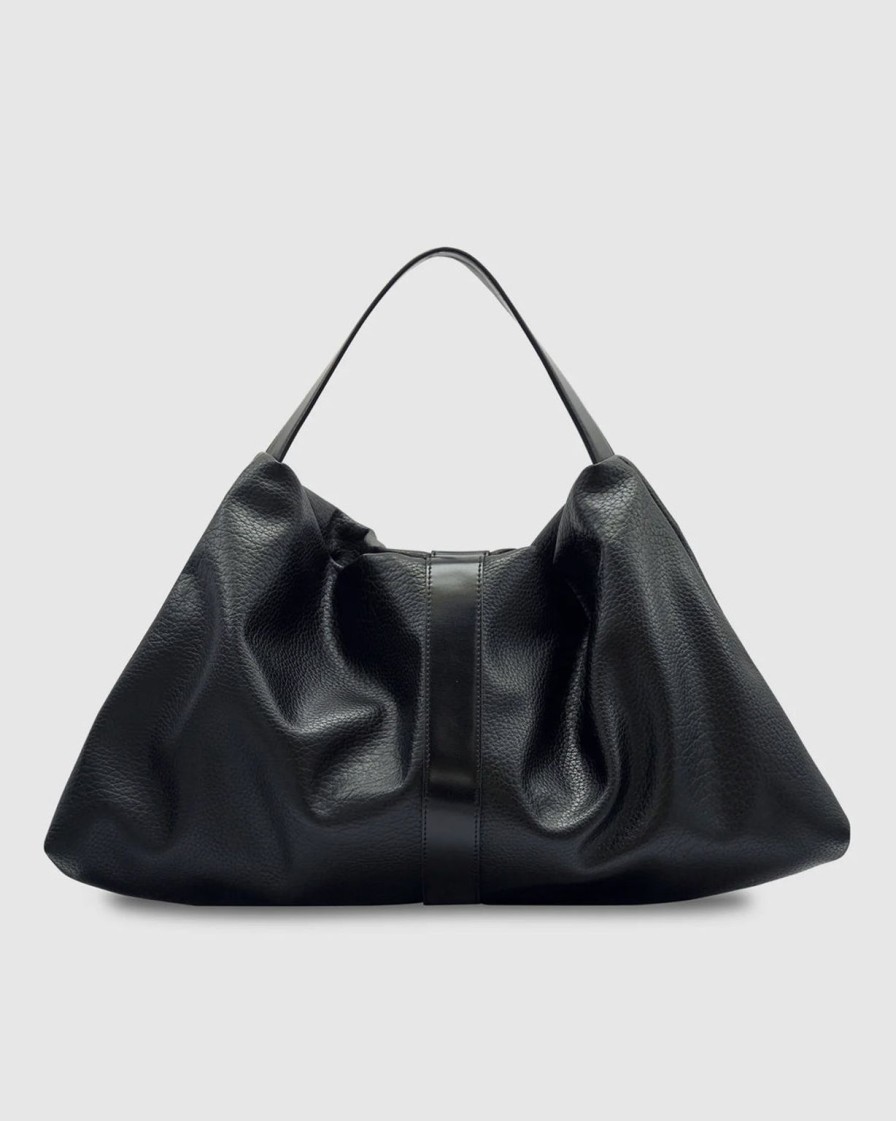 Best Brie Leon Harlow Slouch Tote Bag - Black Nappa