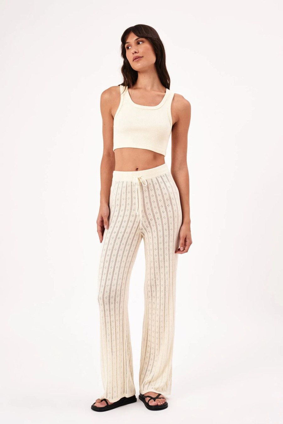 Hot Rolla's Jeans Milan Knit Pant - Buttercream