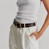 Best Brie Leon Everyday Buckle Belt - Chocolate